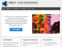 Tablet Screenshot of freyfoundationmn.org
